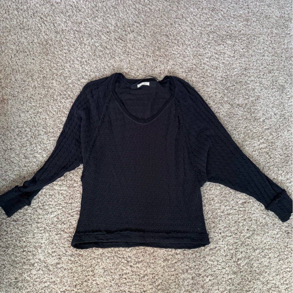 We The Free Black Crew Neck Sweater